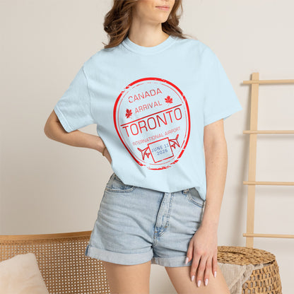 Toronto Soccer Arrival Passport Stamp T-Shirt — July 11, 2026