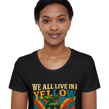Vintage Submarine Graphic Tee — Retro Ocean Music Vibes Women's Organic T-Shirt