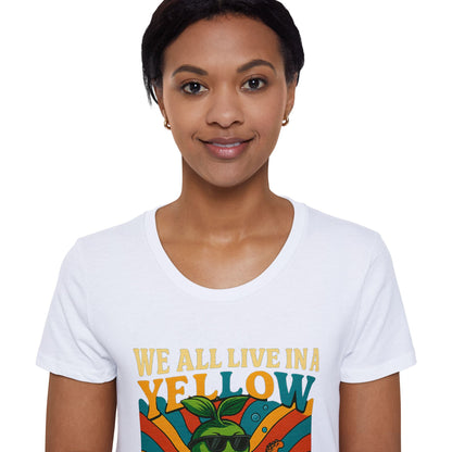 Vintage Submarine Graphic Tee — Retro Ocean Music Vibes Women's Organic T-Shirt