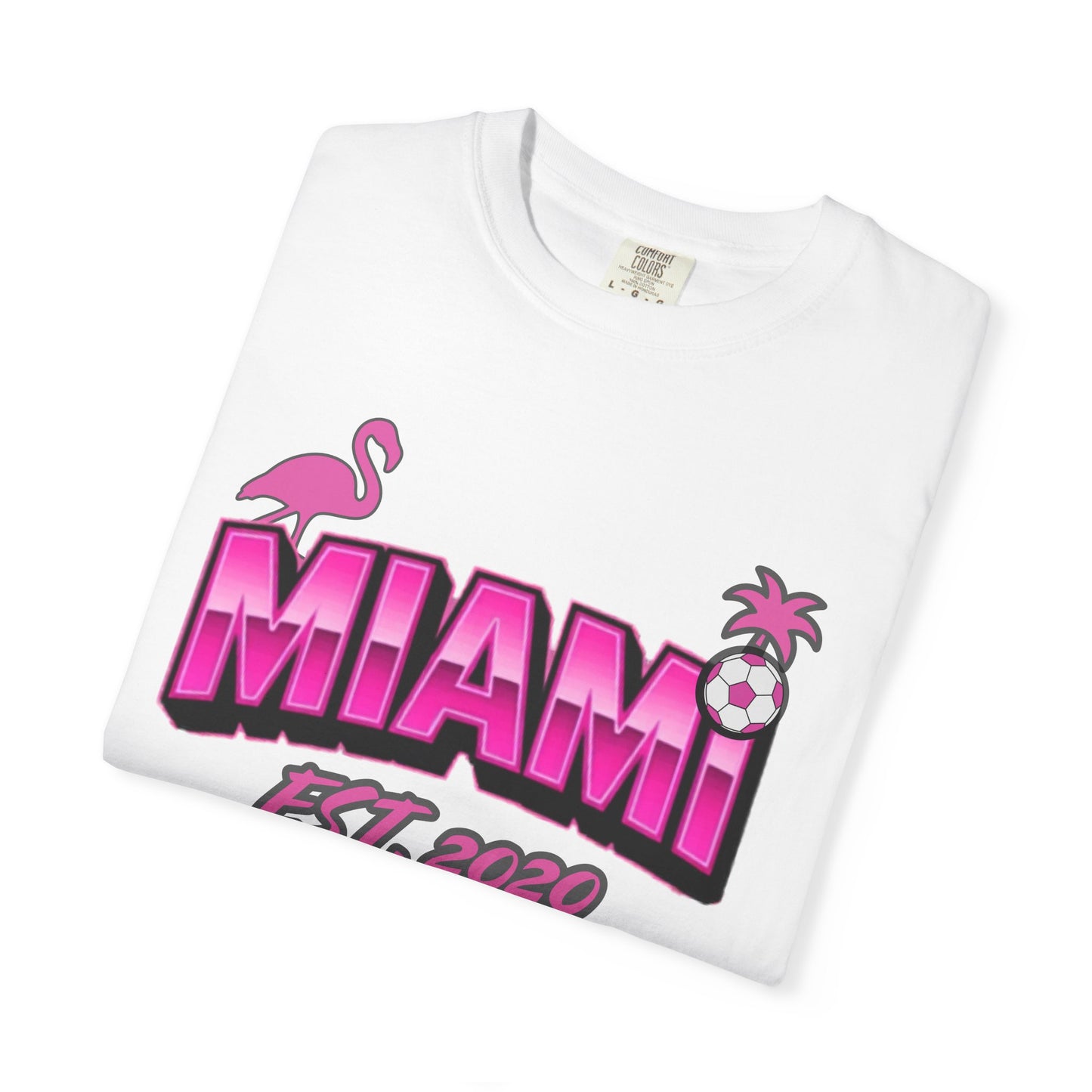 Miami Est 2020 Flamingo Soccer T-Shirt