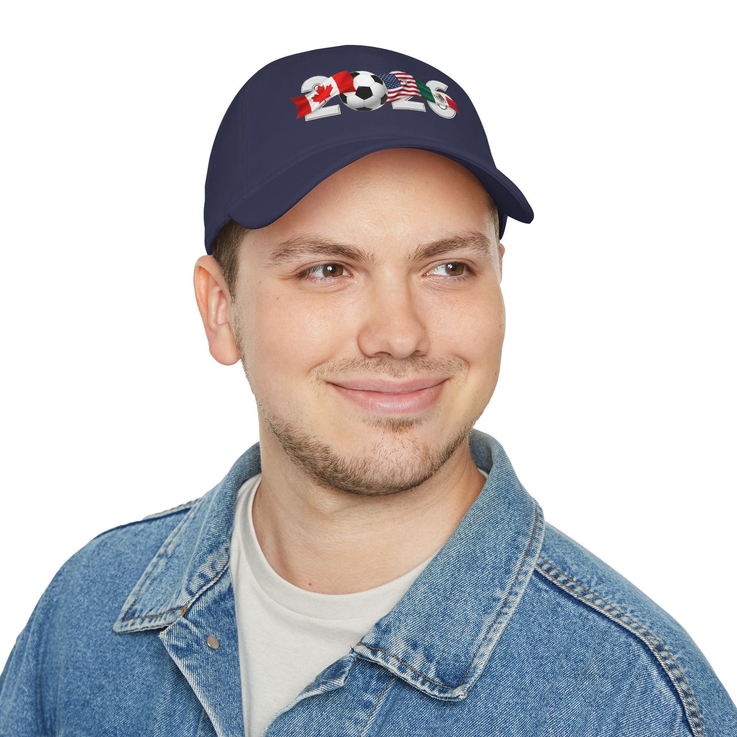 2026 North America Soccer Flag Baseball Cap — USA Canada Mexico Adjustable Dad Hat