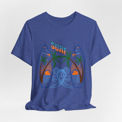 Surf Graphic T-Shirt — Surf Design Unisex Jersey Short Sleeve Tee