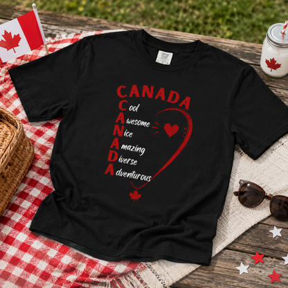 Canada acrostic poem T-shirt | Maple leaf, Canada pride