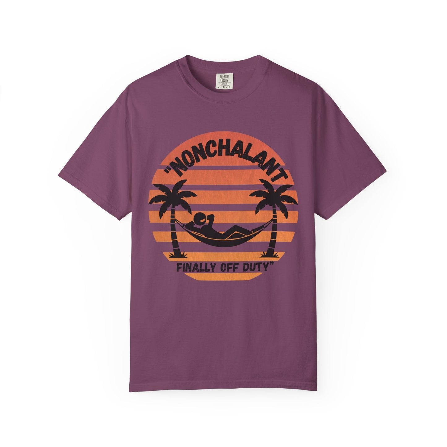 Finally Off Duty T-Shirt — Retro Palm Hammock Graphic Tee