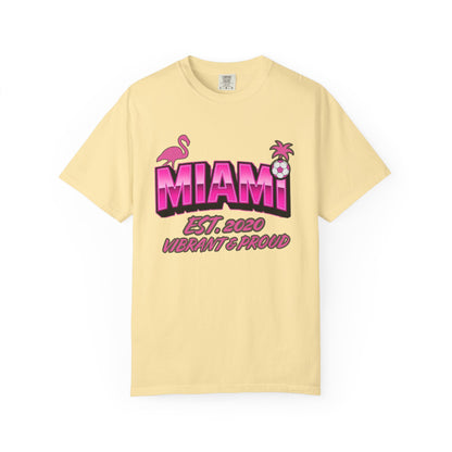 Miami Est 2020 Flamingo Soccer T-Shirt