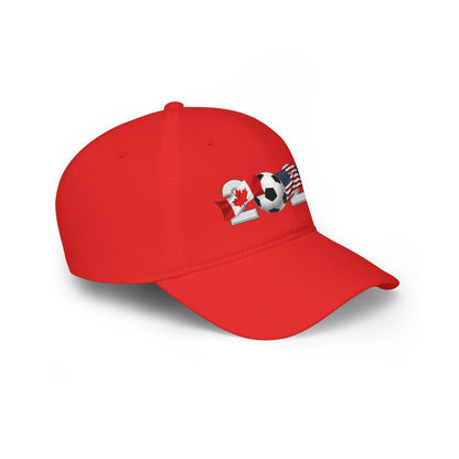 2026 North America Soccer Flag Baseball Cap — USA Canada Mexico Adjustable Dad Hat
