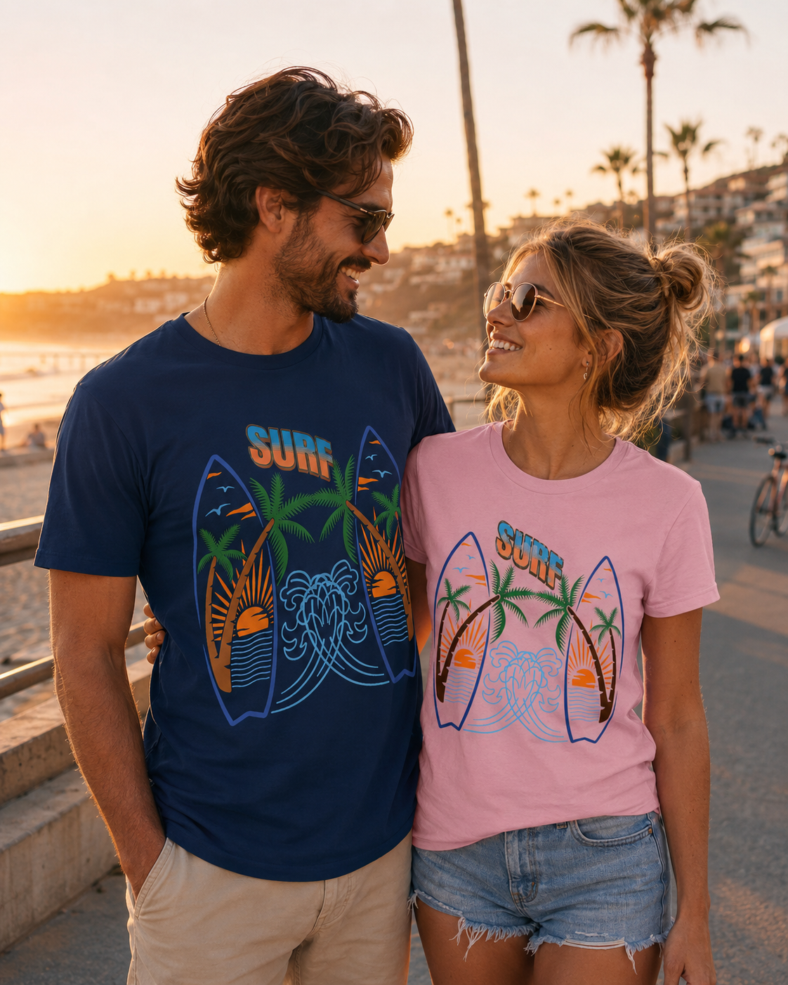 Surf Graphic T-Shirt — Surf Design Unisex Jersey Short Sleeve Tee