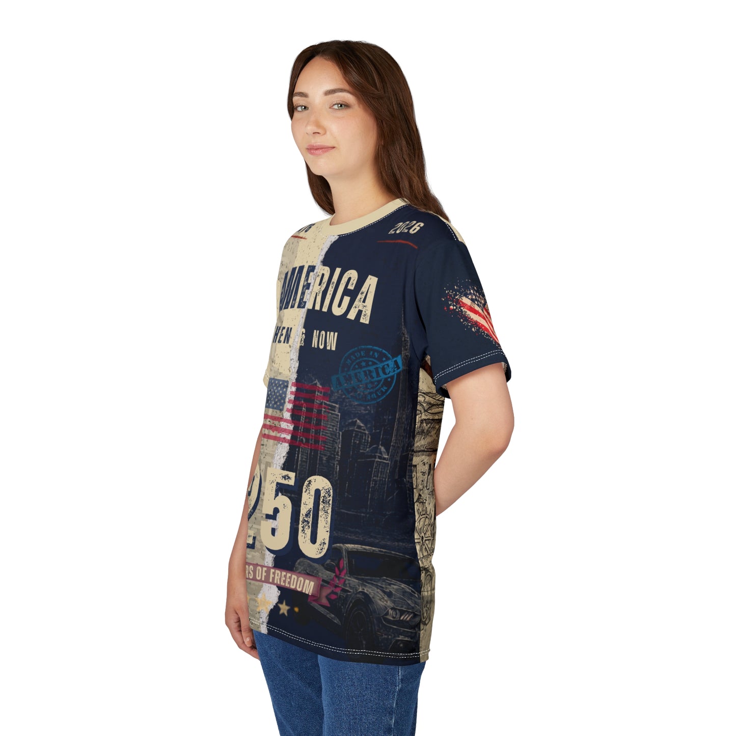 America Then & Now 1776-2026 Bicentennial Tee | Patriotic USA History Shirt