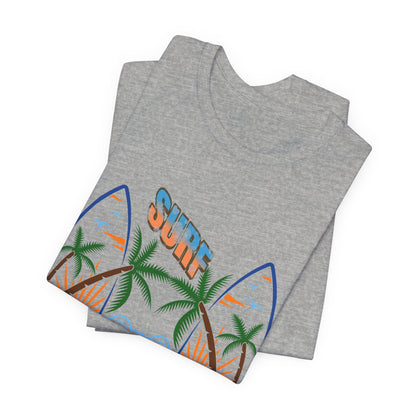 Surf Graphic T-Shirt — Surf Design Unisex Jersey Short Sleeve Tee