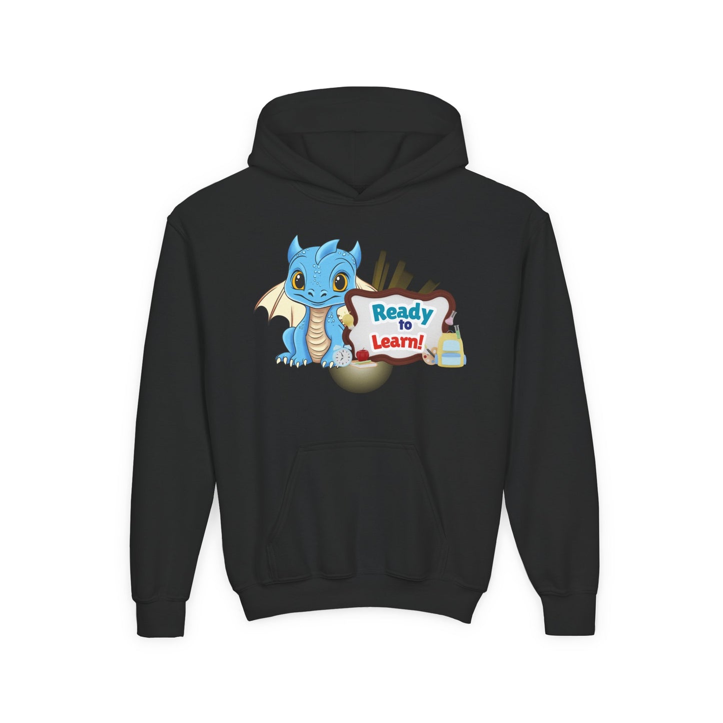 Youth Dragon 'Ready to Learn' Hoodie – Cute Back-to-School Sweatshirt