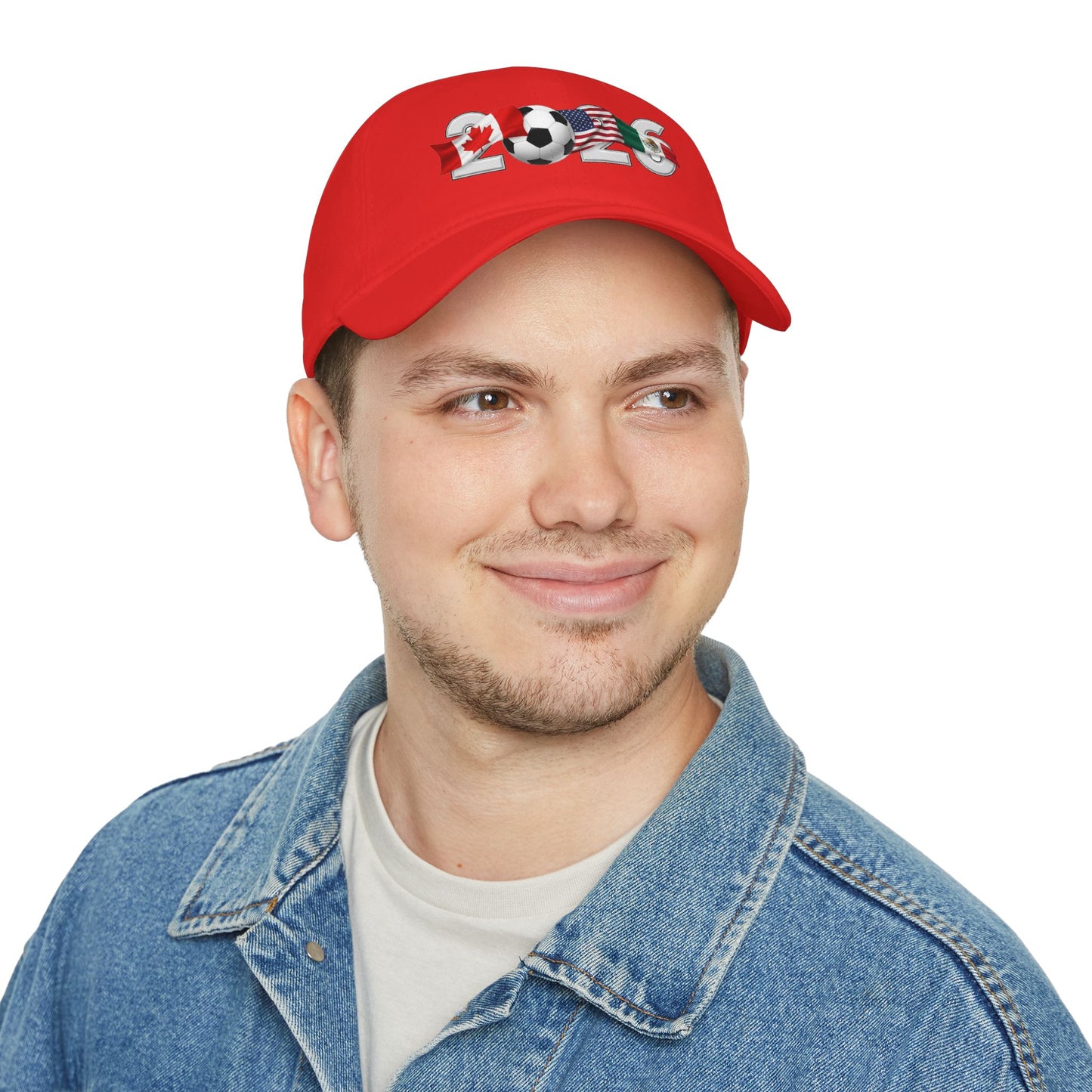 2026 North America Soccer Flag Baseball Cap — USA Canada Mexico Adjustable Dad Hat