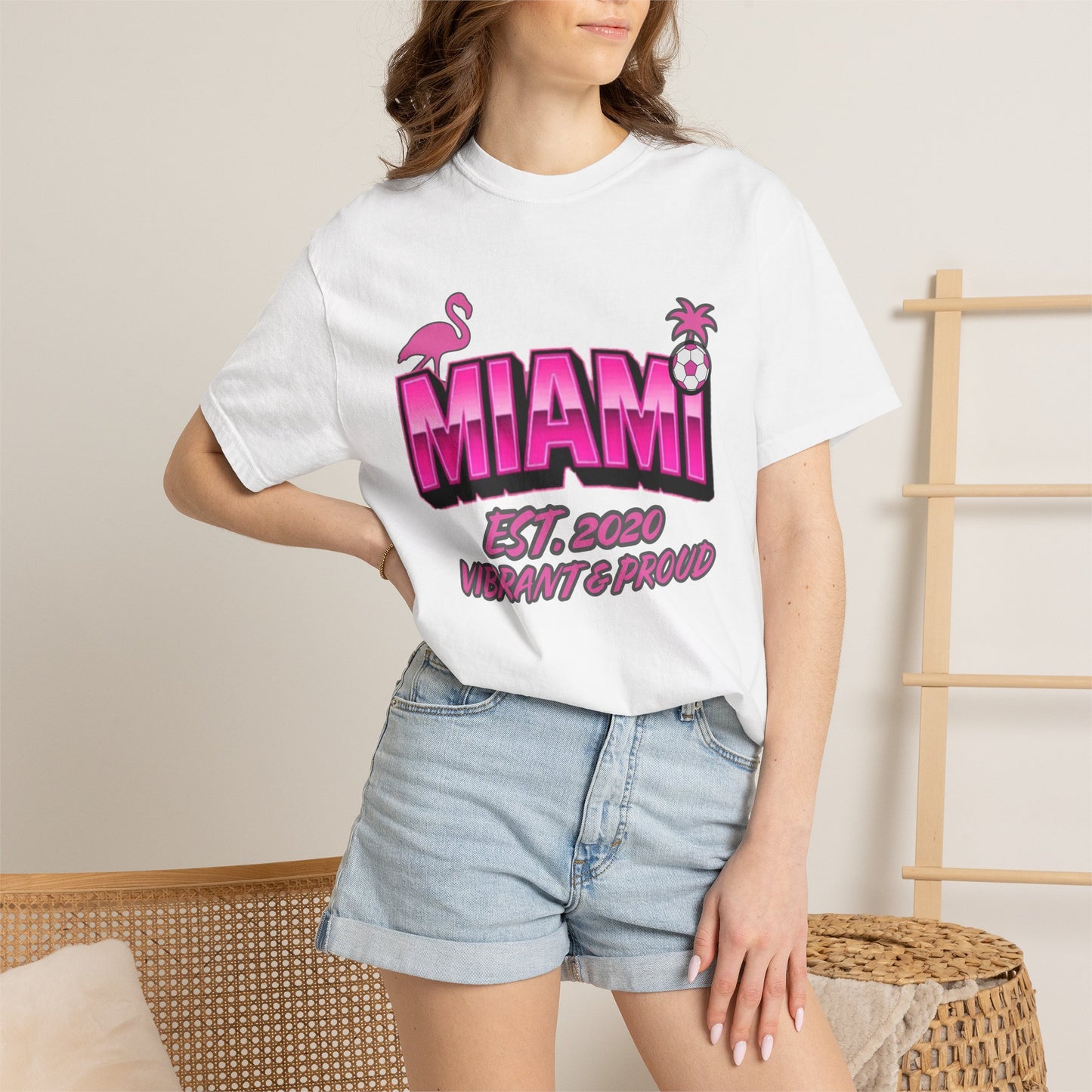 Miami Est 2020 Flamingo Soccer T-Shirt