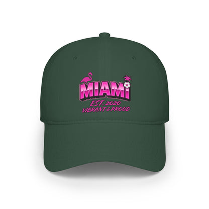 Miami Soccer Pink Flamingo Baseball Cap – Adjustable Cotton Dad Hat