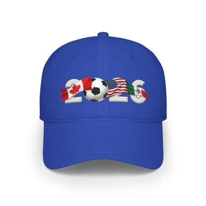 2026 North America Soccer Flag Baseball Cap — USA Canada Mexico Adjustable Dad Hat