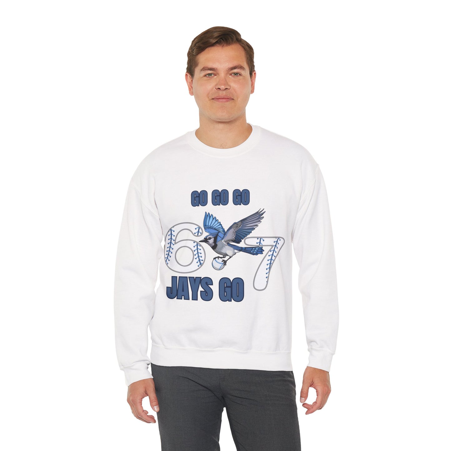 Go Jays Go! Baseball Fan Crewneck Sweatshirt