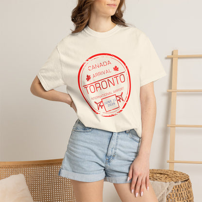 Toronto Soccer Arrival Passport Stamp T-Shirt — July 11, 2026