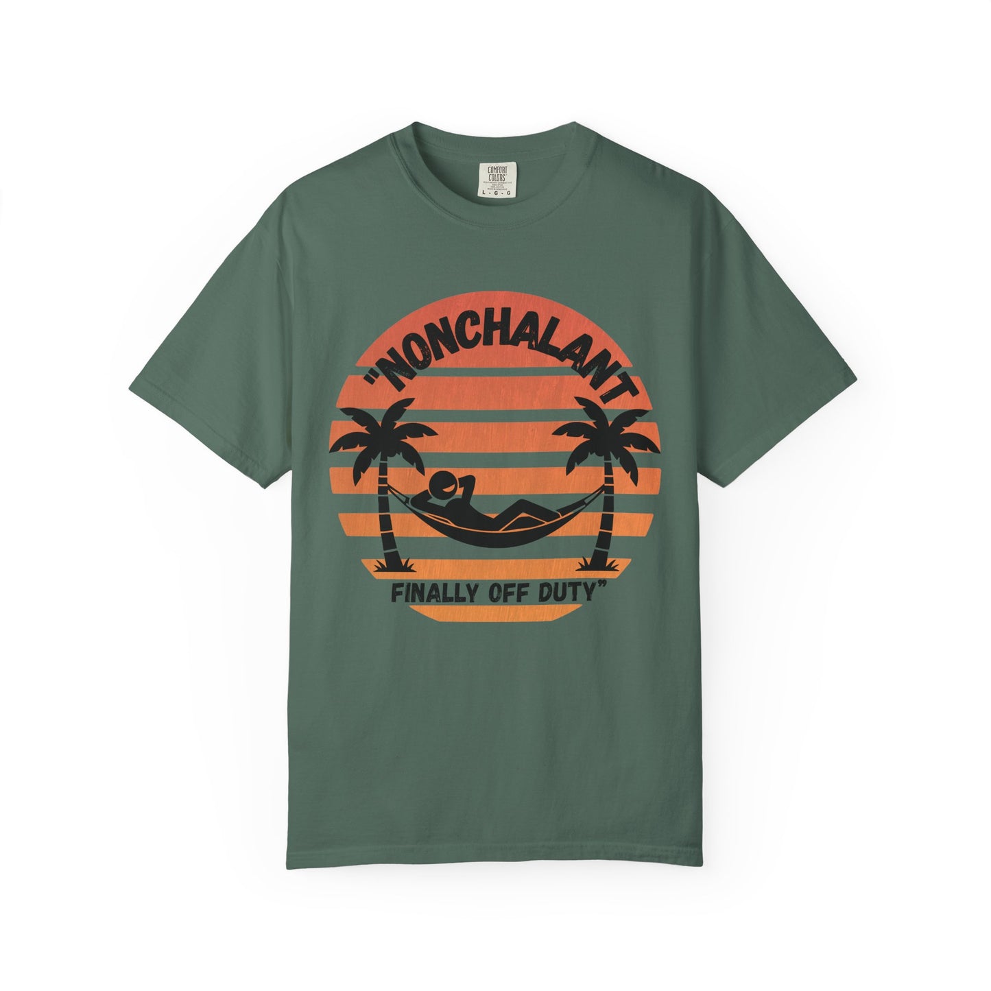 Finally Off Duty T-Shirt — Retro Palm Hammock Graphic Tee