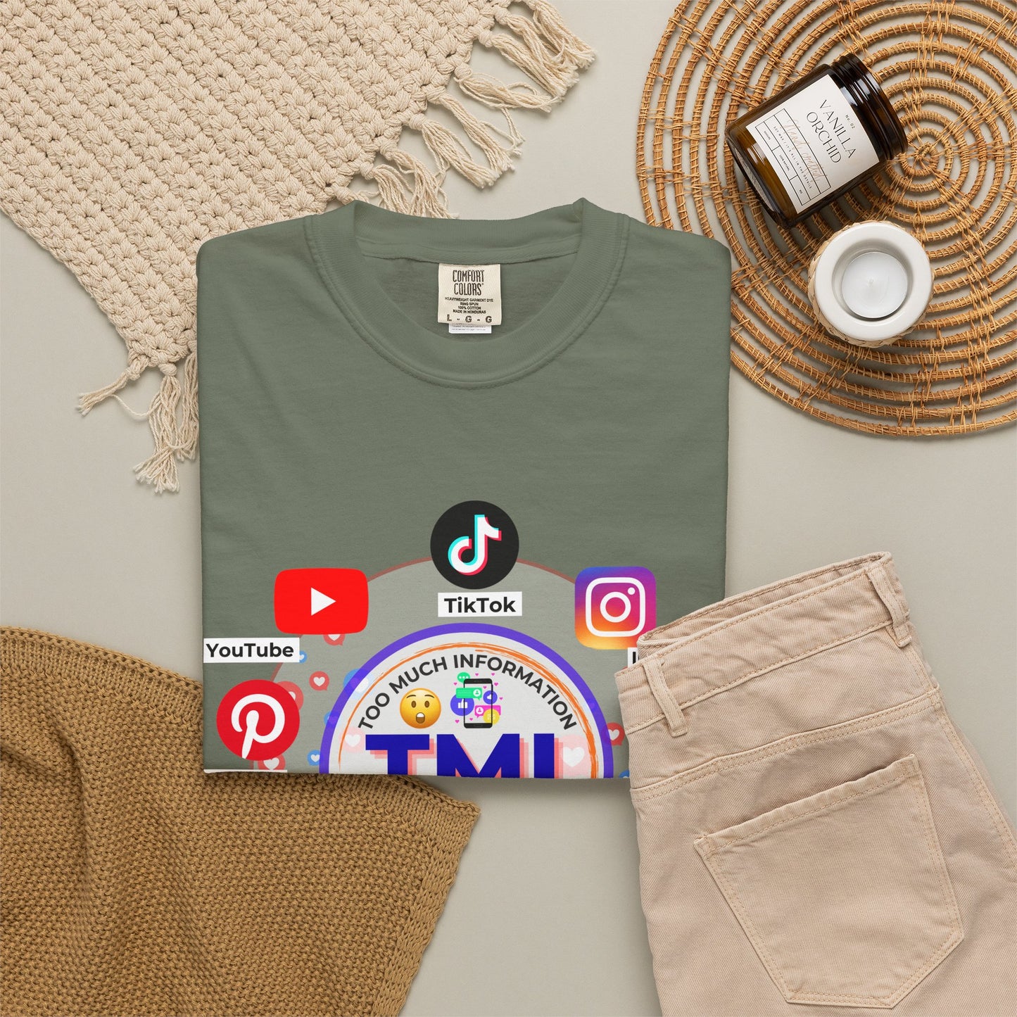 TMI (Too Much Information) Funny Graphic T-Shirt — Sarcastic Social Media Satire