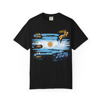Por La 4ta Argentina Soccer Fan Shirt | Three Stars Heritage Football Tee