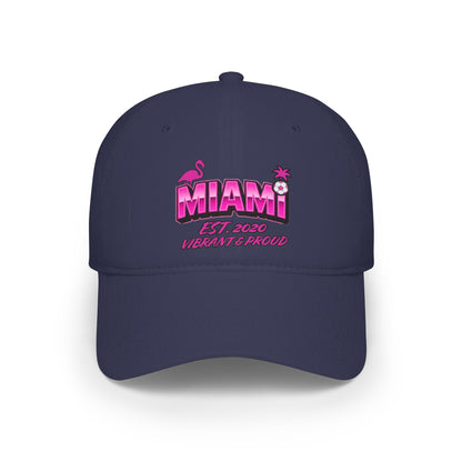 Miami Soccer Pink Flamingo Baseball Cap – Adjustable Cotton Dad Hat