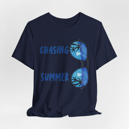 Chasing Summer Sunglasses Tee — Beach Vacation T-Shirt