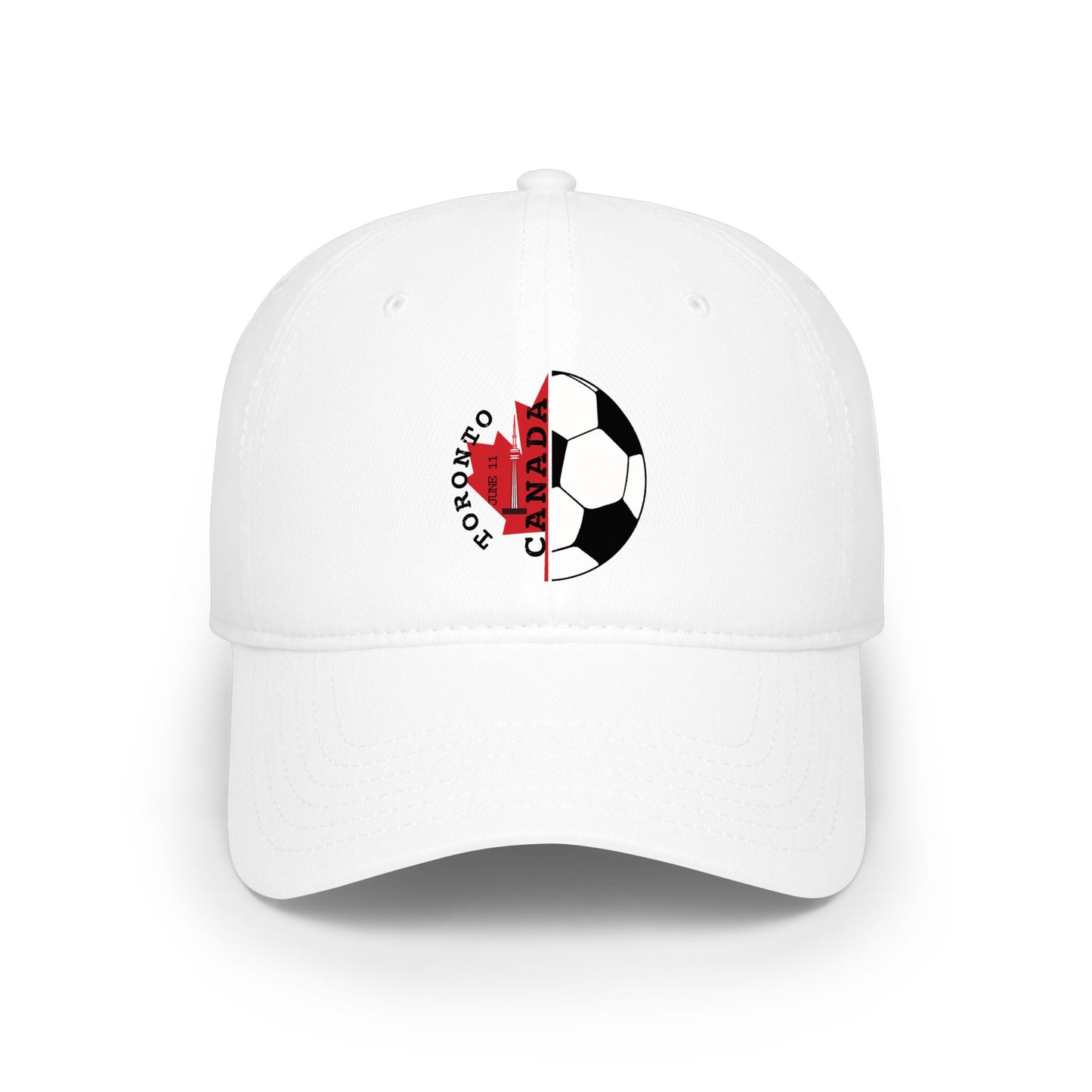 Canada Soccer Dad Cap — Toronto Maple Leaf Soccer Ball Embroidered Hat