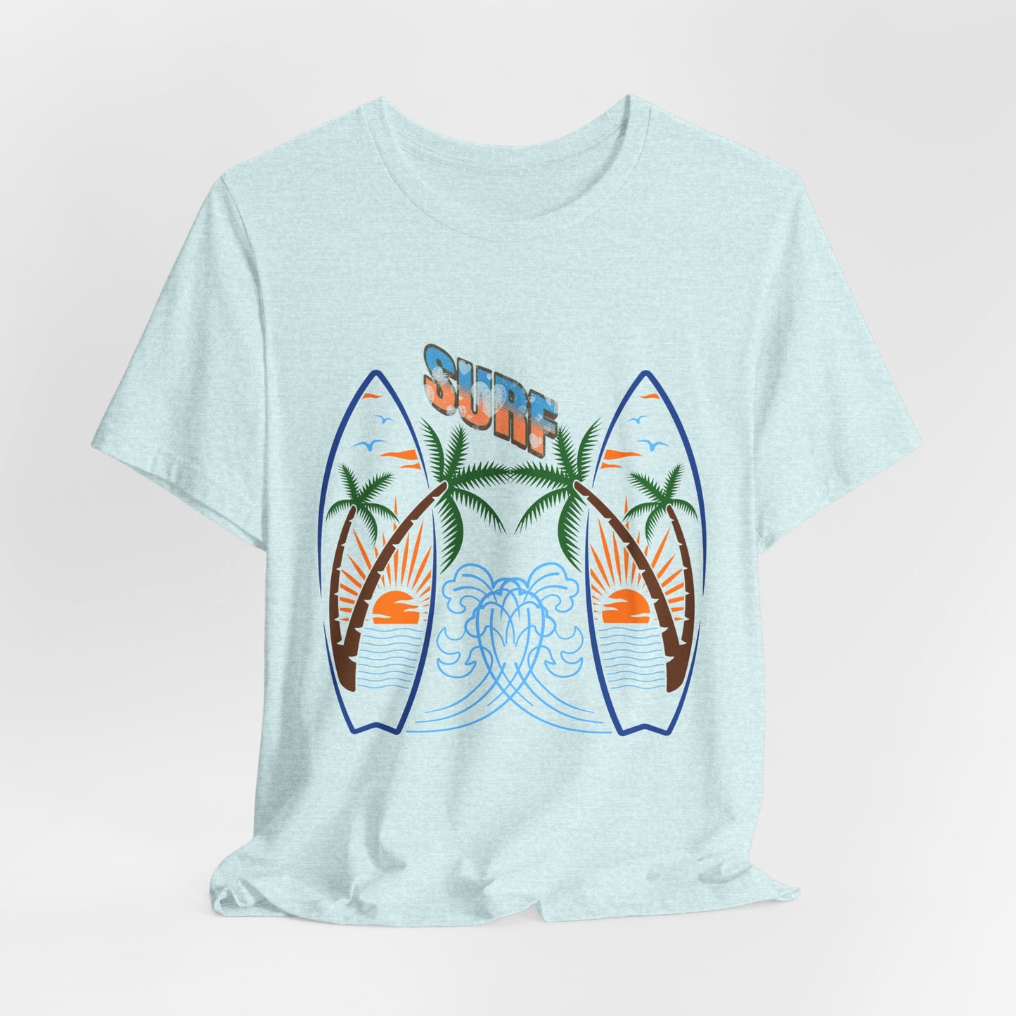 Surf Graphic T-Shirt — Surf Design Unisex Jersey Short Sleeve Tee