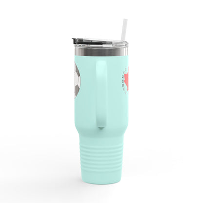 Toronto Soccer Maple Leaf 40oz Insulated Travel Mug with Handle & Straw