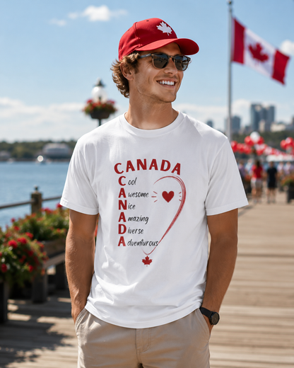 Canada acrostic poem T-shirt | Maple leaf, Canada pride