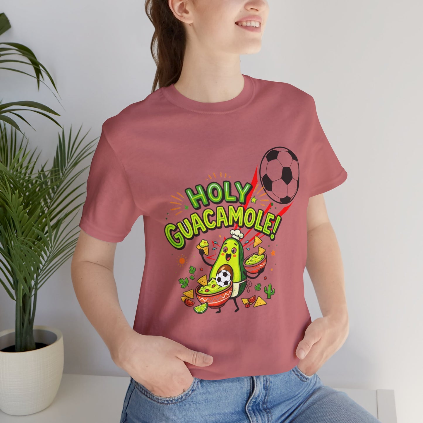Holy Guacamole Soccer T-Shirt — Funny Avocado Football Fan Tee
