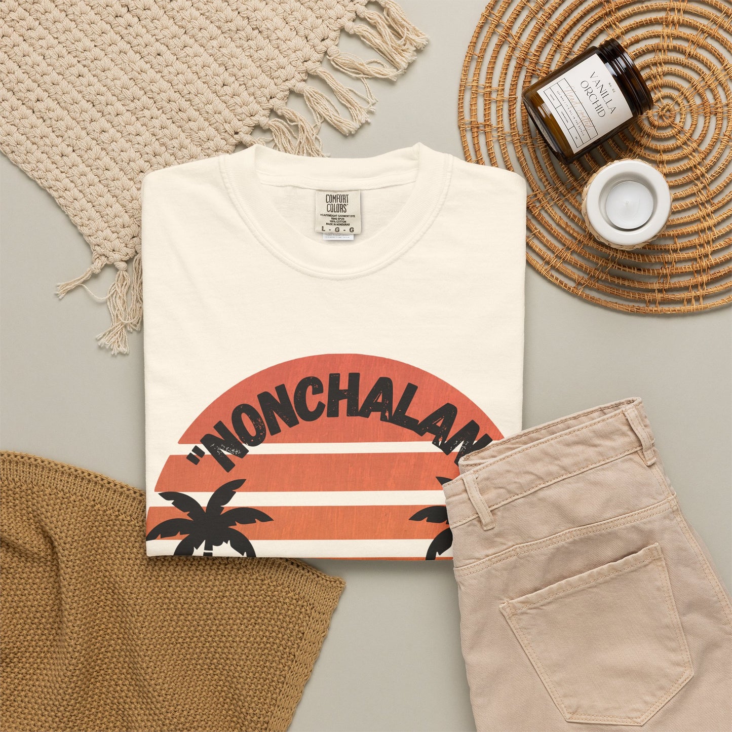 Finally Off Duty T-Shirt — Retro Palm Hammock Graphic Tee