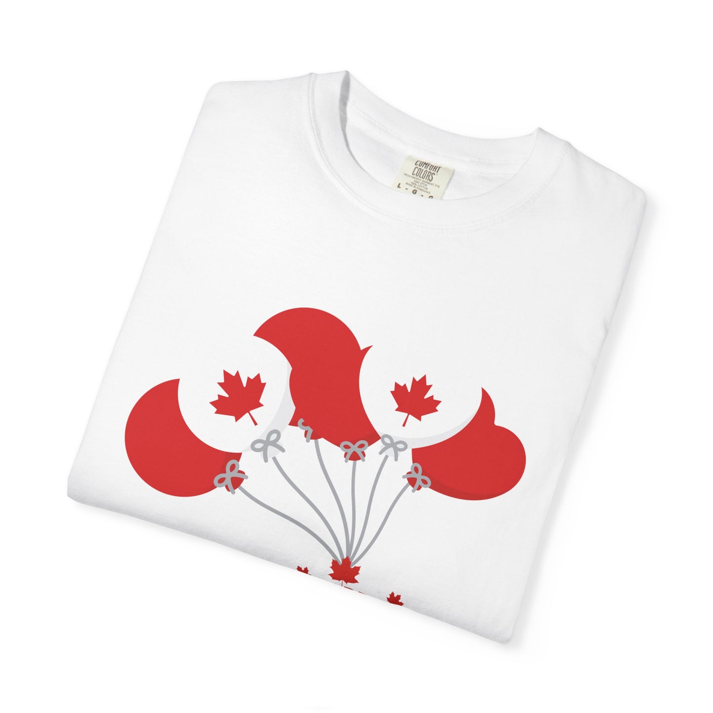 Canada Day Maple Leaf Balloons T-Shirt — Canada Day Celebration Tee