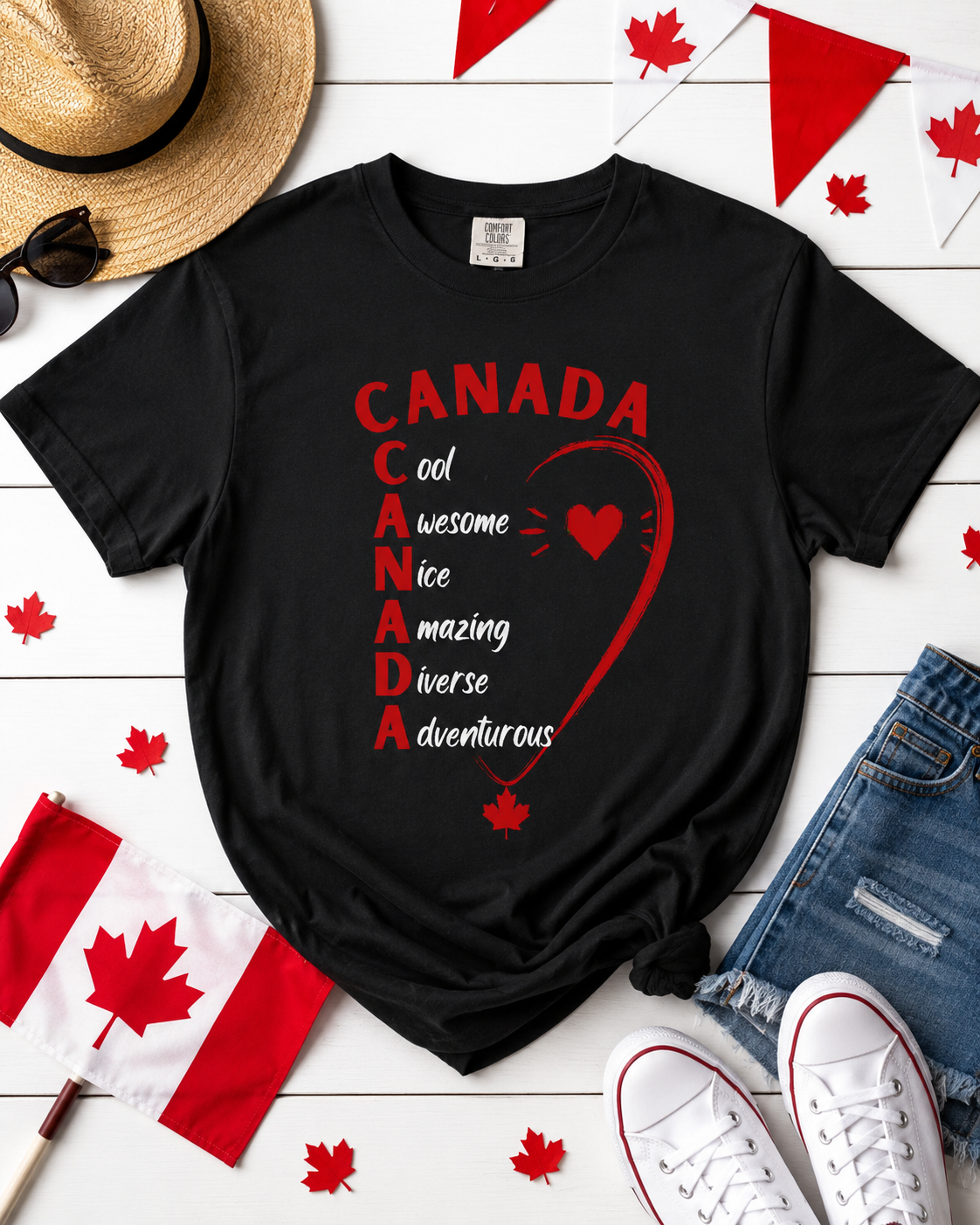 Canada acrostic poem T-shirt | Maple leaf, Canada pride
