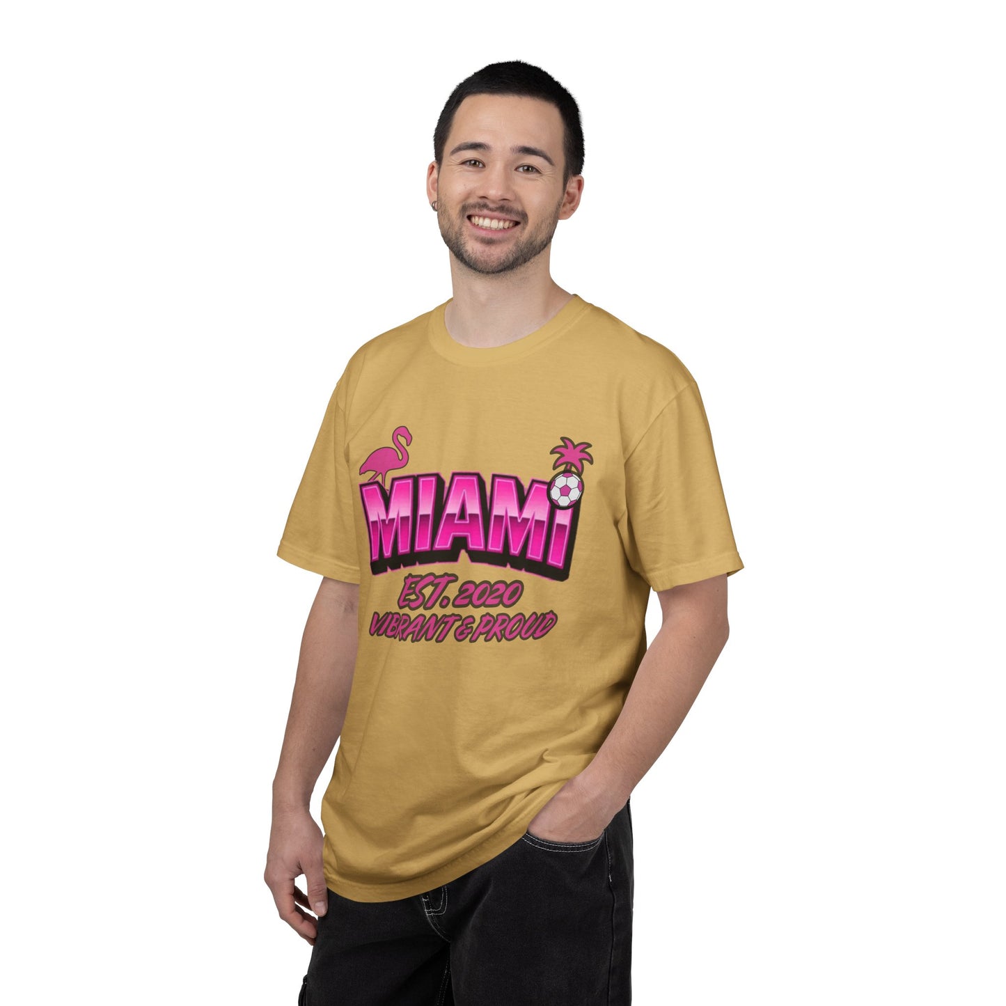 Miami Est 2020 Flamingo Soccer T-Shirt