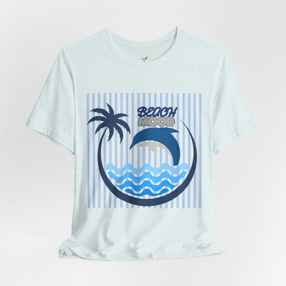 Beach Dolphin Wave T-Shirt — Palm Tree Ocean Graphic Tee