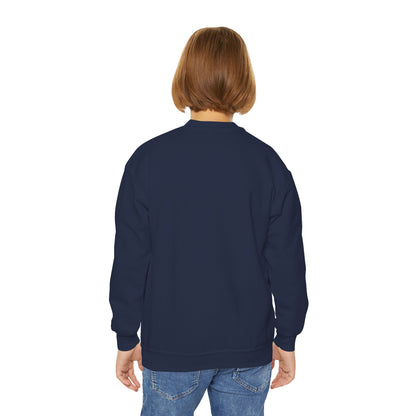Youth Crewneck Sweatshirt – "Hello School!" Kids Back-to-School Graphic Sweatshirt