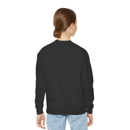 Youth Crewneck Sweatshirt – "Hello School!" Kids Back-to-School Graphic Sweatshirt