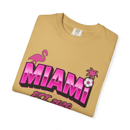Miami Est 2020 Flamingo Soccer T-Shirt