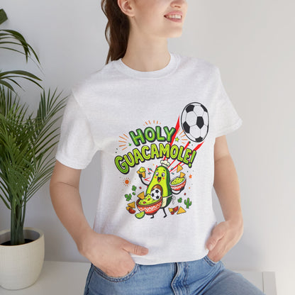 Holy Guacamole Soccer T-Shirt — Funny Avocado Football Fan Tee