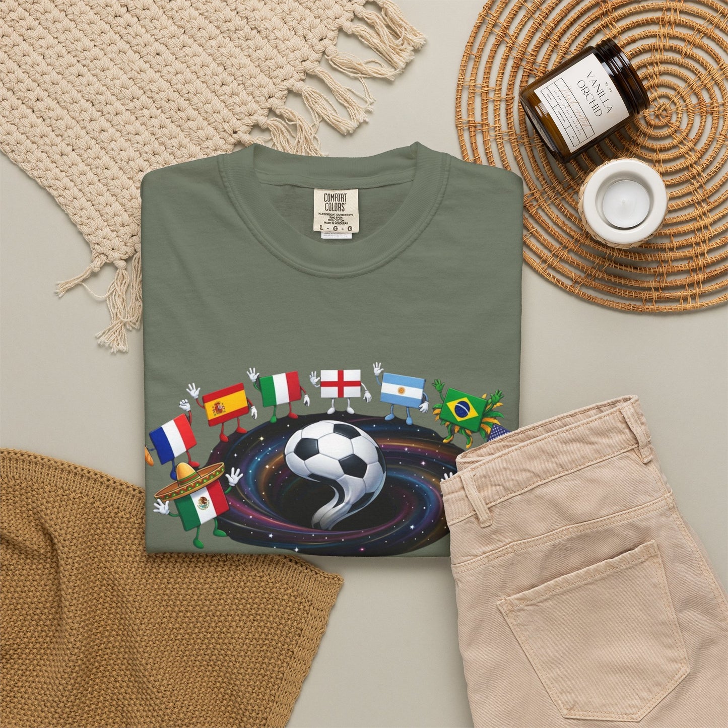 2026 World Soccer Vintage Tee — International Flag Fan T-shirt