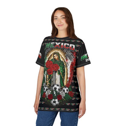 Our Lady of Guadalupe Mexico Soccer Shirt, All-Over Print Tee | 2026 Futbol Pride