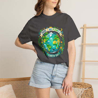 Earth Day T-Shirt — "There Is No Planet B" Eco Floral Earth Illustration