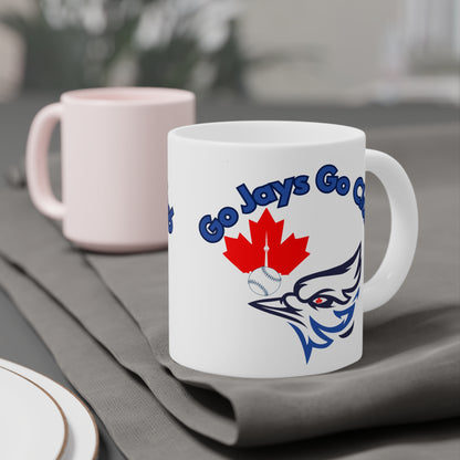 Go Jays Go Ceramic Mug — Toronto Baseball Fan Gift (11/15/20oz)
