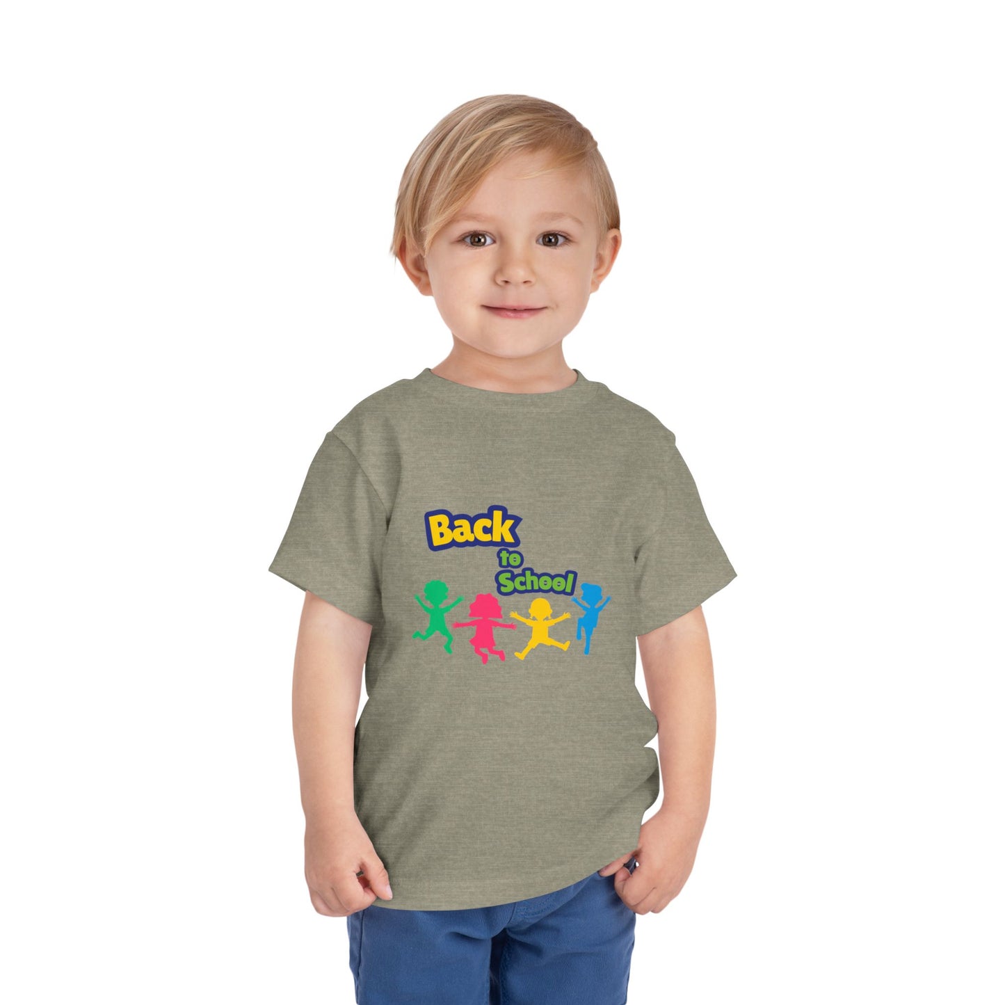 Back to School Toddler Tee — Colorful Kids Silhouettes