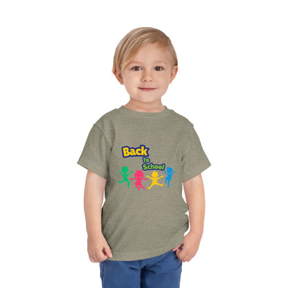 Back to School Toddler Tee — Colorful Kids Silhouettes