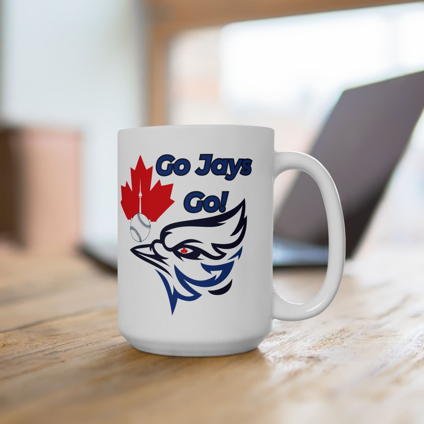Go Jays Go Ceramic Mug — Baseball Fan Coffee & Game Day Drinkware (11oz, 15oz)
