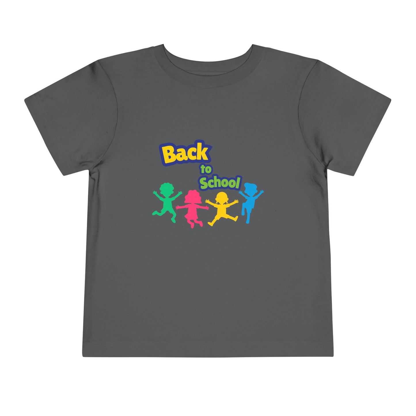 Back to School Toddler Tee — Colorful Kids Silhouettes
