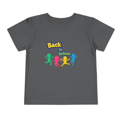 Back to School Toddler Tee — Colorful Kids Silhouettes