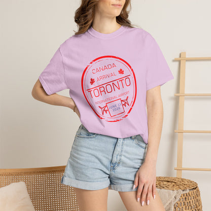 Toronto Soccer Arrival Passport Stamp T-Shirt — July 11, 2026