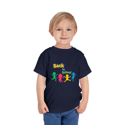 Back to School Toddler Tee — Colorful Kids Silhouettes